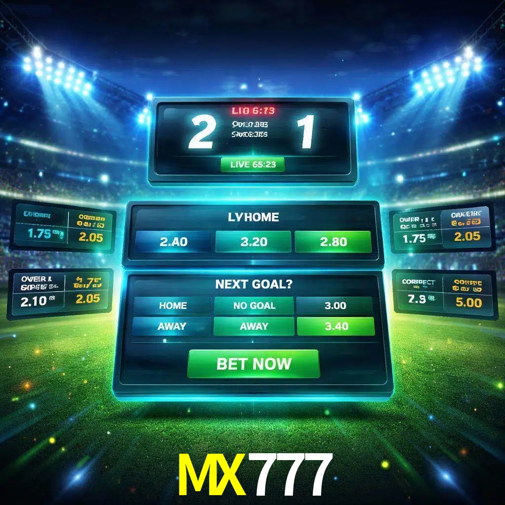 Vista de apuestas en vivo MX777 durante un partido en curso