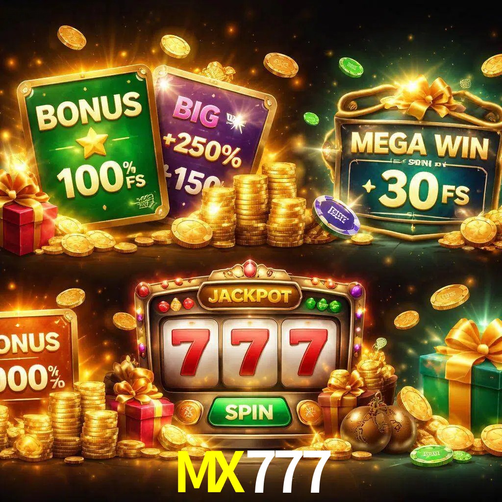 Tipos de bonos MX777 incluyendo recompensas de bienvenida y promociones continuas