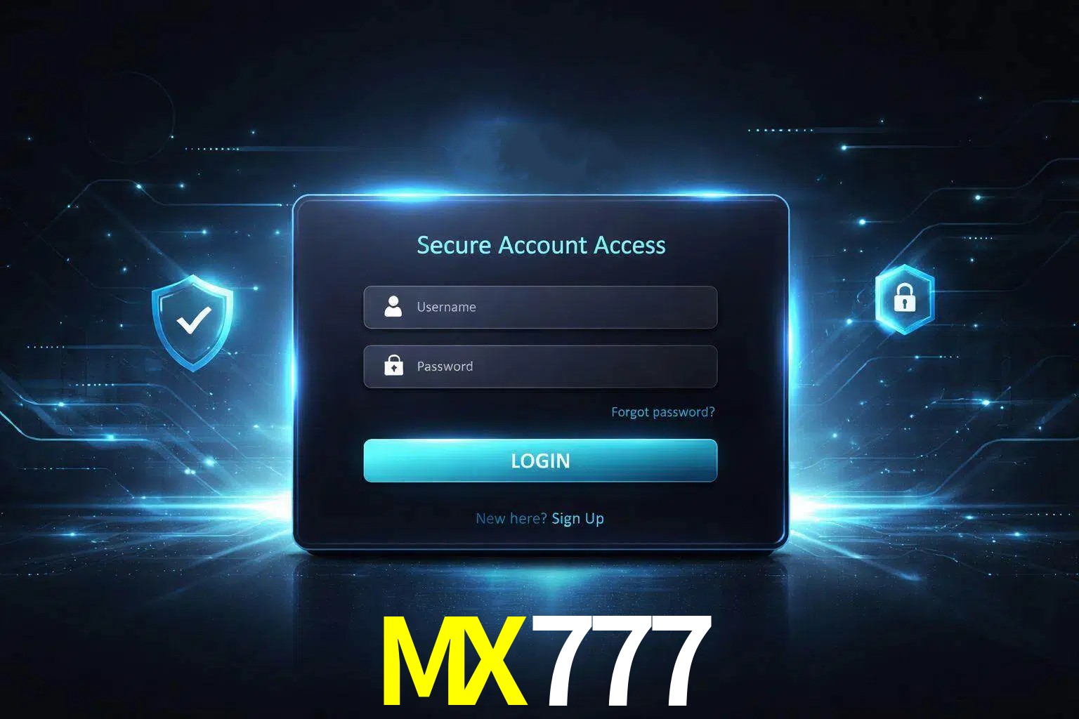Pantalla de inicio de sesión de cuenta MX777 para usuarios en México