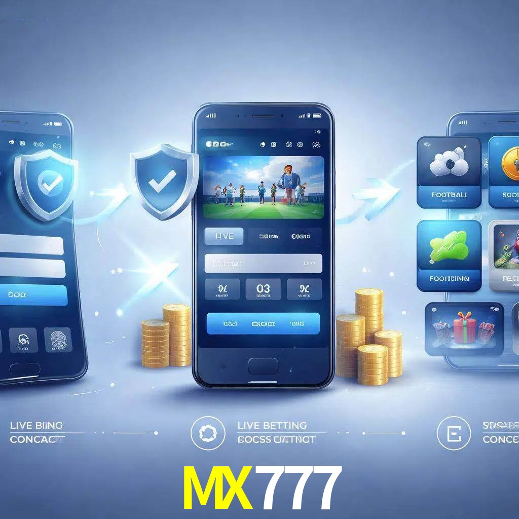 Pasos de acceso a la app MX777 en pantalla de teléfono móvil